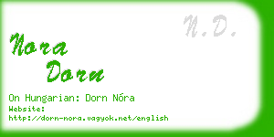 nora dorn business card