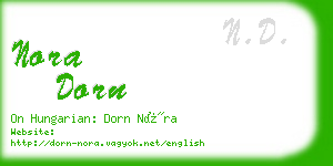 nora dorn business card